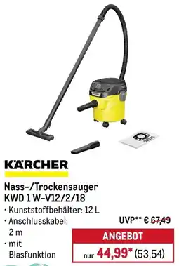 METRO KARCHER Nass-/Trockensauger KWD 1 W-V12/2/18 Angebot