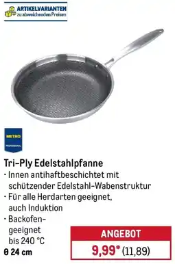 METRO METRO PROFESSIONAL Tri-Ply Edelstahlpfanne Angebot
