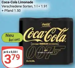 Globus Coca-Cola Limonade Angebot
