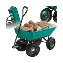 Netto Marken-Discount tectake Gartenwagen, mit Kippfunktion, leichtgängige Lenkachse, Belastbarkeit 120 kg Angebot