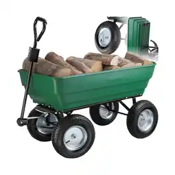 Netto Marken-Discount tectake Gartenwagen, mit Kippfunktion, leichtgängige Lenkachse, Belastbarkeit 300 kg Angebot