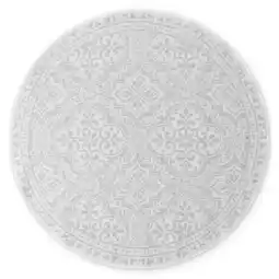 Netto Marken-Discount NYVI Teppich Duet - Wetterfest UV-beständig Für Innen und Außen Größe:Ø 160 cmFarbe:Weiß Grau Angebot