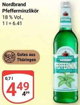 Globus Nordbrand Pfefferminzlikör Angebot