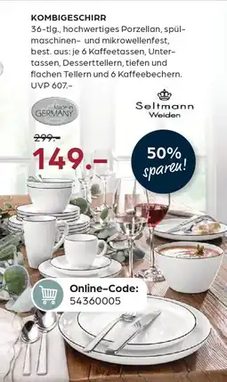 Möbel Buss Seltmann Weiden Kombigeschirr 36-tlg. Angebot