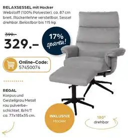 Möbel Buss RELAXSESSEL mit Hocker Angebot
