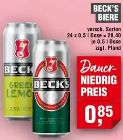 Handelshof Beck's biere Angebot