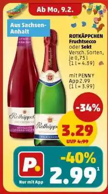PENNY ROTKÄPPCHEN Fruchtsecco oder Sekt Angebot