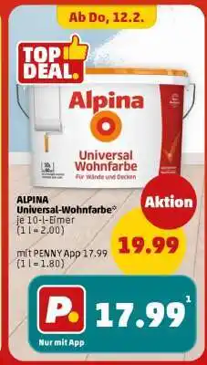 PENNY Alpina Universal Wohnfarbe Angebot