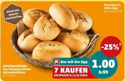 PENNY BÄCKERKRÖNUNG Das knusprig-frische Weizenbrötchen je 7 Stück Angebot