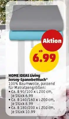 PENNY HOME IDEAS living Jersey-Spannbetttuch Angebot
