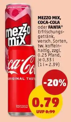 PENNY MEZZO MIX, COCA-COLA oder FANTA Angebot