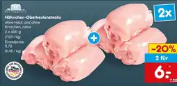 Netto Marken-Discount Hähnchen Oberkeulensteaks Angebot