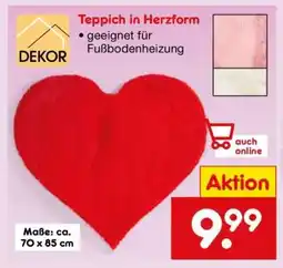 Netto Marken-Discount Teppich in Herzform Angebot