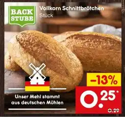 Netto Marken-Discount Vollkorn-Schnittbrötchen Angebot