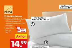 Netto Marken-Discount 3in1 Kopfkissen Angebot