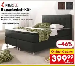 Netto Marken-Discount Boxspringbett Köln Angebot