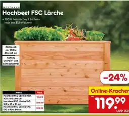 Netto Marken-Discount Hochbeet FSC Lärche Angebot