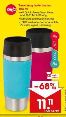 Netto Marken-Discount Travel Mug Isolierbecher, 360 ml Angebot