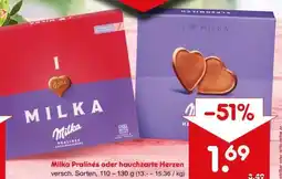 Netto Marken-Discount Milka Pralinés oder hauzcharte Herzen Angebot