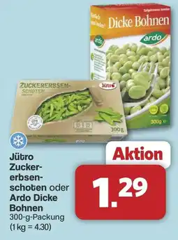 Famila Nord West Jütro Zuckererbsenschoten oder Ardo Dicke Bohnen Angebot