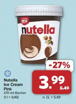 Famila Nord West Nutella Ice Cream Pint Angebot