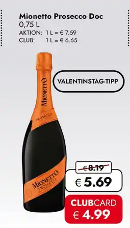 Travel Free Mionetto prosecco doc Angebot
