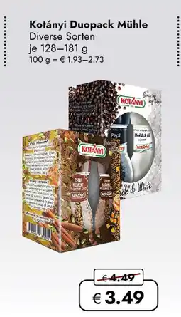 Travel Free Kotányi duopack mühle Angebot