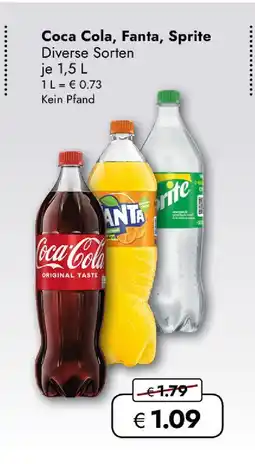 Travel Free Coca cola, fanta, sprite Angebot
