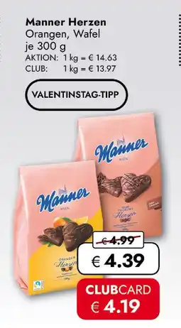 Travel Free Manner herzen orangen, wafel Angebot