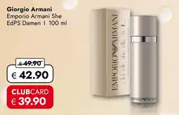 Travel Free Giorgio armani emporio armani she edps damen Angebot
