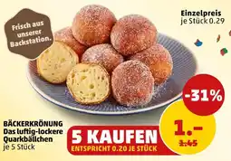 PENNY Bäckerkrönung das luftig-lockere quarkbällchen Angebot