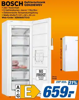 expert Techno Land BOSCH Gefrierschrank GSN29EWEV Angebot