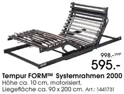 Zurbrüggen Tempur FORM Systemrahmen 2000 Angebot