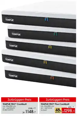 Zurbrüggen TEMPUR PRO CoolQuilt Angebot