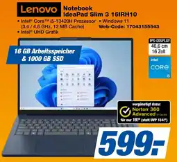 expert Techno Land Lenovo Notebook IdeaPad Slim 3 16IRH10 Angebot