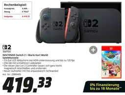 MediaMarkt NINTENDO Switch 2 + Mario Kart World Spielekonsole Angebot