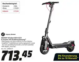 MediaMarkt SEGWAY Ninebot MAX G3 D E-Scooter mit Straßenzulassung Angebot