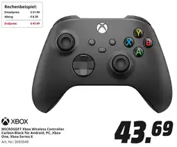 MediaMarkt MICROSOFT Xbox Wireless Controller Carbon Black für Android, PC, Xbox One, Xbox Series X Angebot