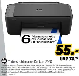 MEDIMAX hp Tintenstrahldrucker DeskJet 2920 Angebot