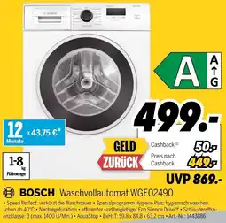 MEDIMAX BOSCH Waschvollautomat WGE02490 Angebot