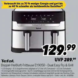 MEDIMAX Tefal Doppel-Heißluft-Fritteuse EY905D - Dual Easy Fry & Grill Angebot