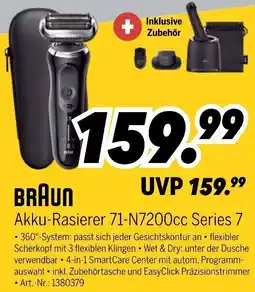MEDIMAX BRAUN Akku-Rasierer 71-N7200cc Series 7 Angebot