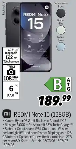 MEDIMAX REDMI Note 15 (128GB) Angebot