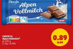 PENNY Choco'la alpen vollmilch Angebot