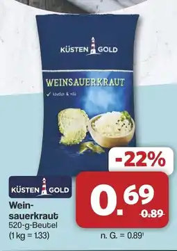 Famila Nord West KÜSTEN GOLD Wein- sauerkraut Angebot