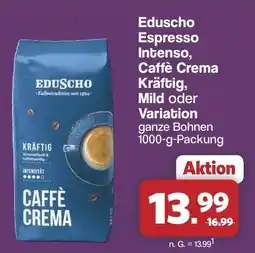 Famila Nord West Eduscho Espresso Intenso, Caffè Crema Kräftig, Mild oder Variation Angebot