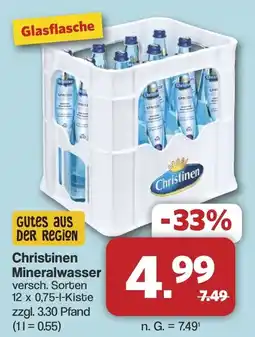Famila Nord West Christinen Mineralwasser Angebot