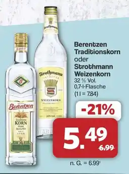 Famila Nord West Berentzen Traditionskorn oder Strothmann Weizenkorn Angebot