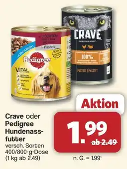 Famila Nord West Crave oder Pedigree Hundenassfutter Angebot