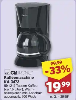 Famila Nord West CLATRONIC Kaffeemaschine KA 3473 Angebot
